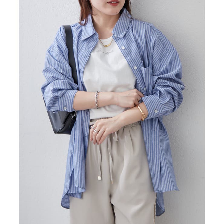 春におすすめ♪ビッグストライプシャツ | NICE CLAUP / OLIVE des OLIVE　OUTLET | 詳細画像24 