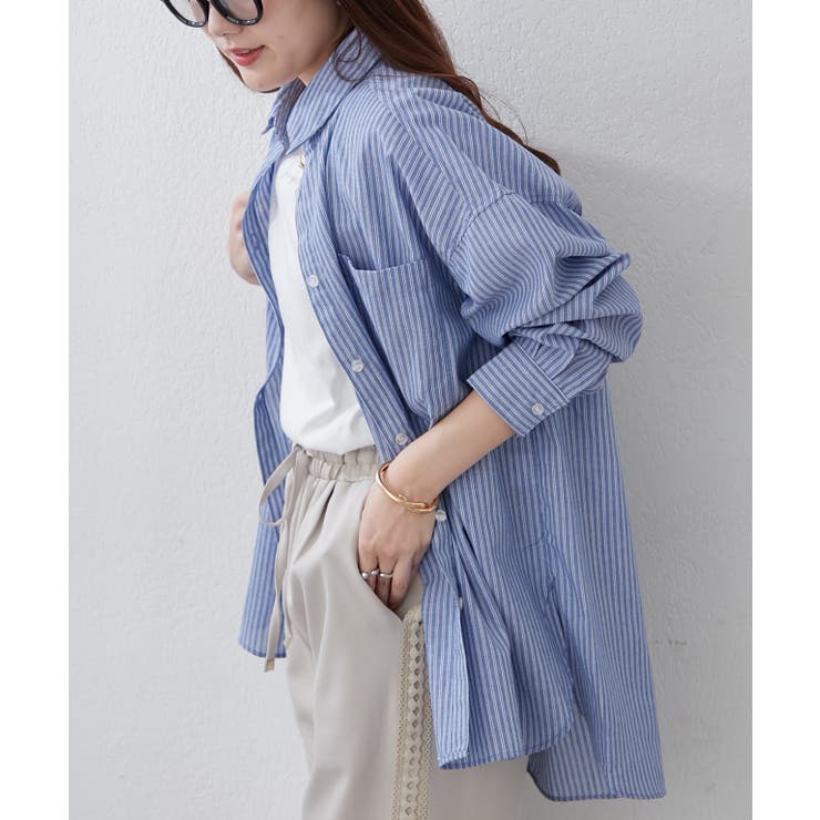 春におすすめ♪ビッグストライプシャツ | NICE CLAUP / OLIVE des OLIVE　OUTLET | 詳細画像25 