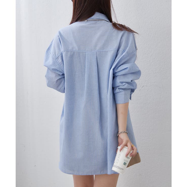 春におすすめ♪ビッグストライプシャツ | NICE CLAUP / OLIVE des OLIVE　OUTLET | 詳細画像5 