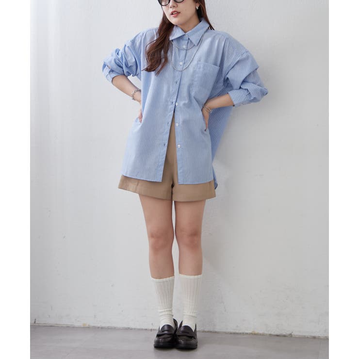 春におすすめ♪ビッグストライプシャツ | NICE CLAUP / OLIVE des OLIVE　OUTLET | 詳細画像6 