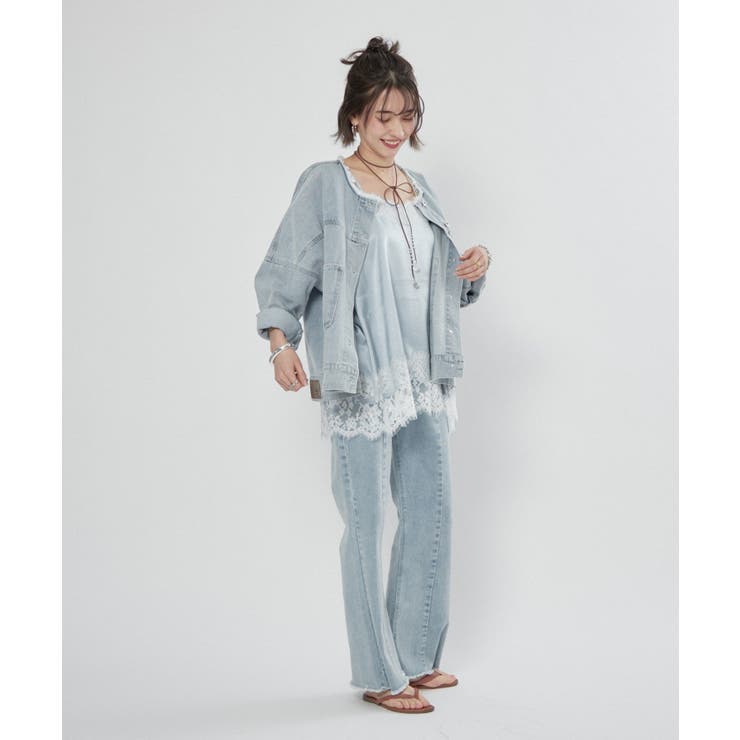 サテンレースキャミチュニック | RMAF　NICE CLAUP / OLIVE des OLIVE | 詳細画像14 