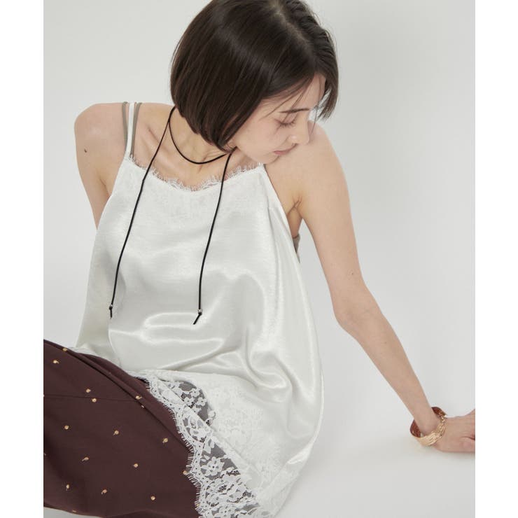 サテンレースキャミチュニック | RMAF　NICE CLAUP / OLIVE des OLIVE | 詳細画像17 