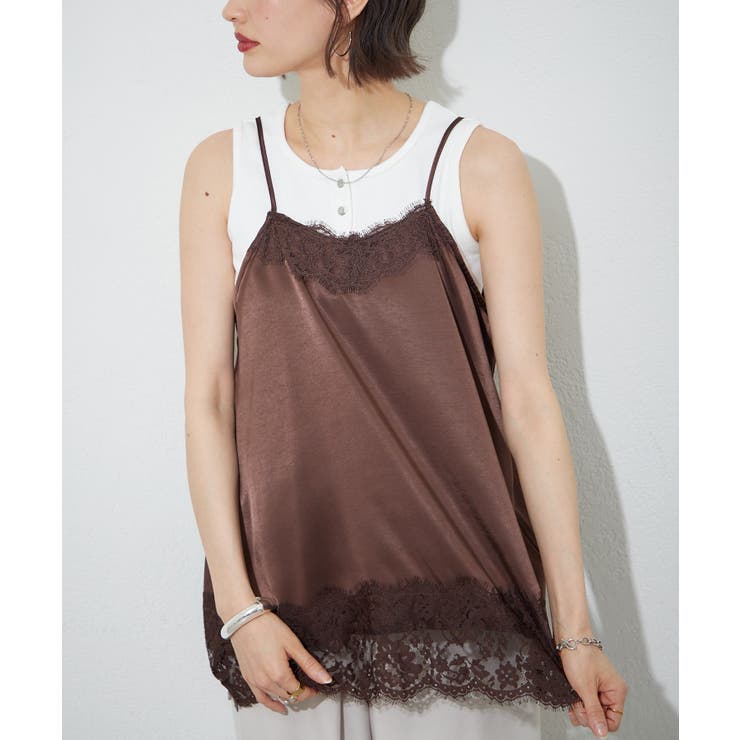 サテンレースキャミチュニック[品番：OLOW0018082]｜RMAF NICE CLAUP