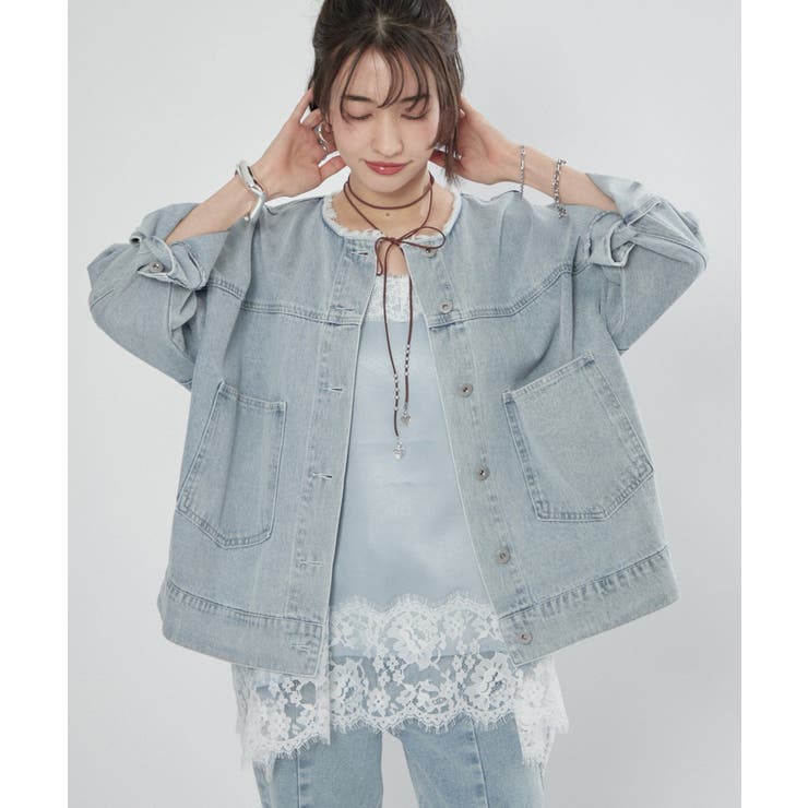 サテンレースキャミチュニック | RMAF　NICE CLAUP / OLIVE des OLIVE | 詳細画像5 