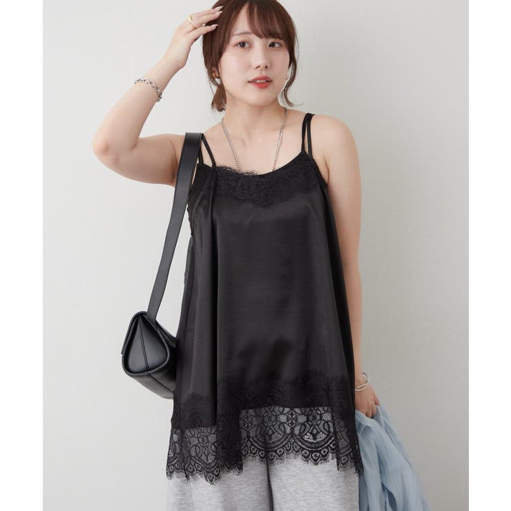 サテンレースキャミチュニック[品番：OLOW0018082]｜RMAF NICE CLAUP