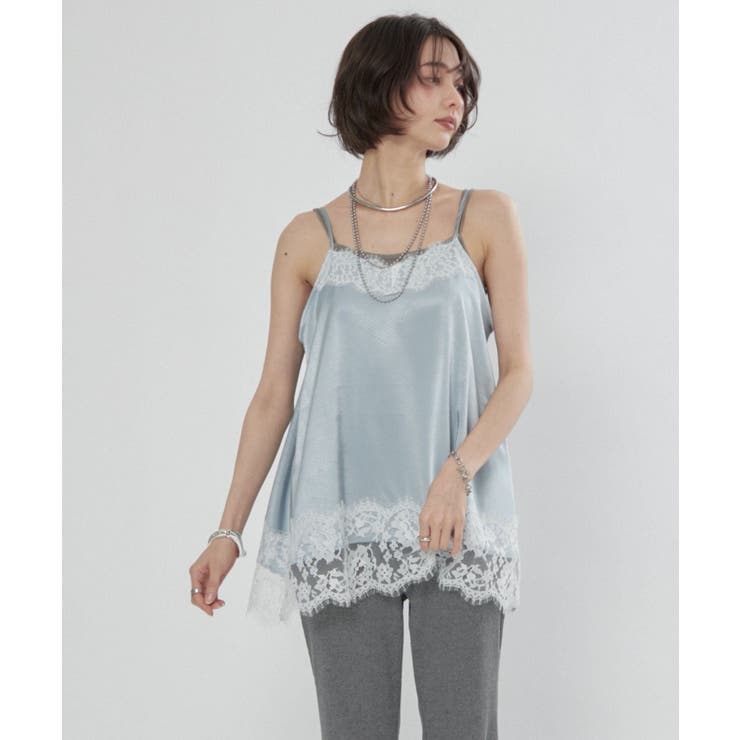 サテンレースキャミチュニック | RMAF　NICE CLAUP / OLIVE des OLIVE | 詳細画像7 