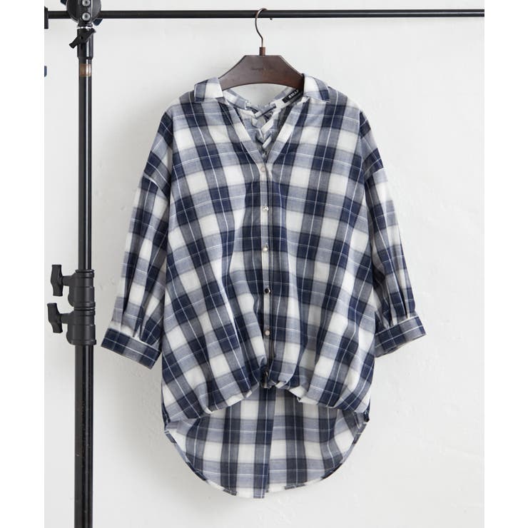 先染めチェックタケノコタックブラウス | RMAF　NICE CLAUP / OLIVE des OLIVE | 詳細画像15 