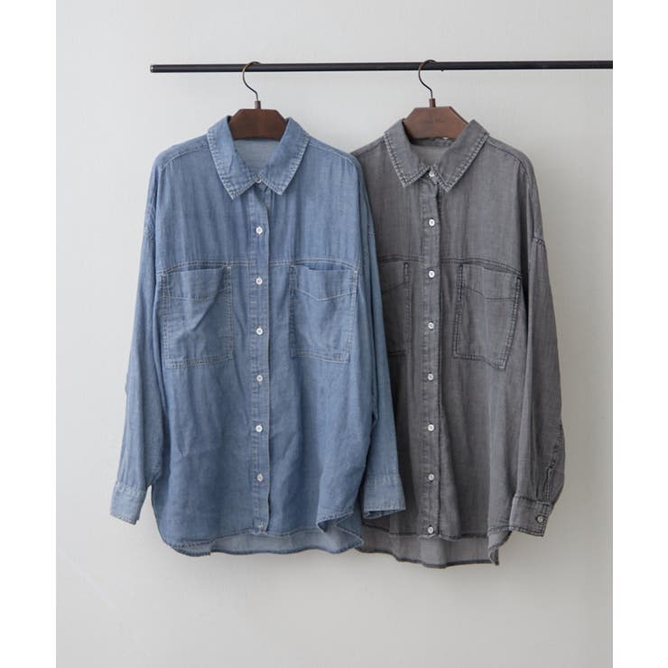 シアーデニム2WAYシャツ | RMAF　NICE CLAUP / OLIVE des OLIVE | 詳細画像20 
