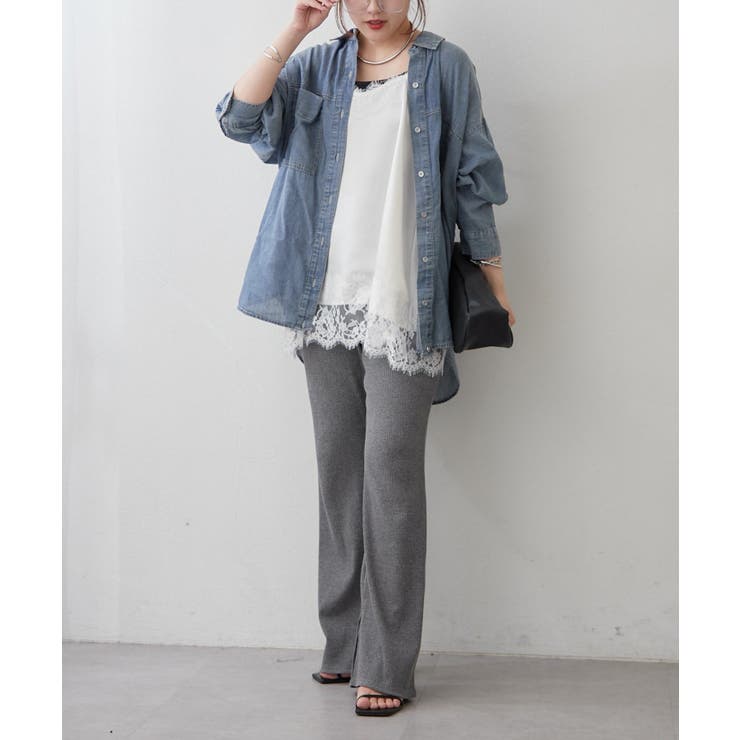シアーデニム2WAYシャツ | RMAF　NICE CLAUP / OLIVE des OLIVE | 詳細画像7 