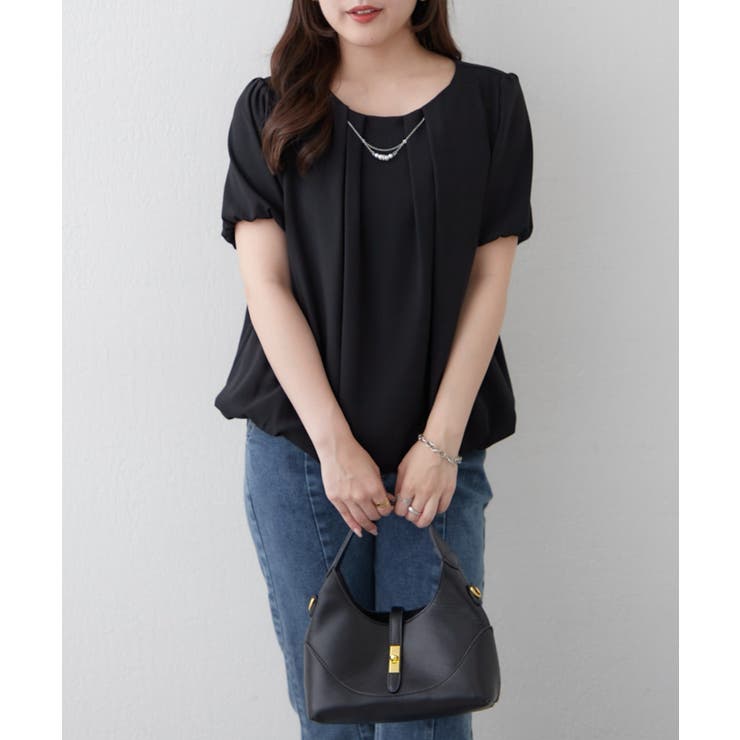 【Web限定】取り外し可能◎チャーム付き裾バルーンブラウス | NICE CLAUP / OLIVE des OLIVE　OUTLET | 詳細画像14 