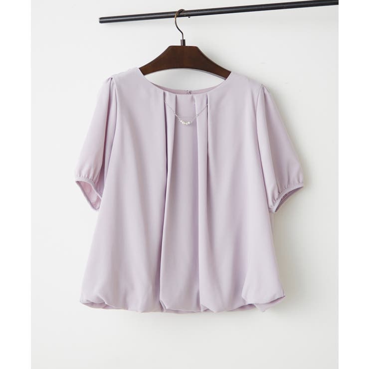 ラベンダー | 【Web限定】取り外し可能◎チャーム付き裾バルーンブラウス | NICE CLAUP / OLIVE des OLIVE　OUTLET