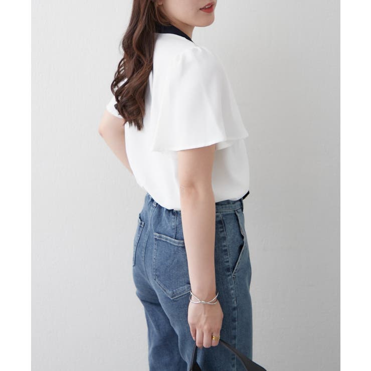 【Web限定】取り外し可能◎襟ぐりチャーム付きボウタイブラウス | NICE CLAUP / OLIVE des OLIVE　OUTLET | 詳細画像15 