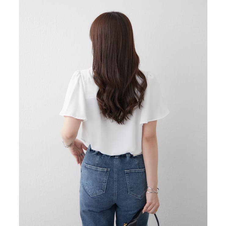 【Web限定】取り外し可能◎襟ぐりチャーム付きボウタイブラウス | NICE CLAUP / OLIVE des OLIVE　OUTLET | 詳細画像16 