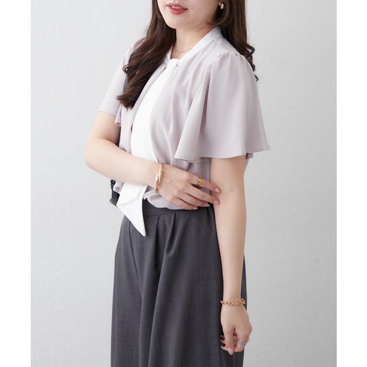 【Web限定】取り外し可能◎襟ぐりチャーム付きボウタイブラウス | NICE CLAUP / OLIVE des OLIVE　OUTLET | 詳細画像18 