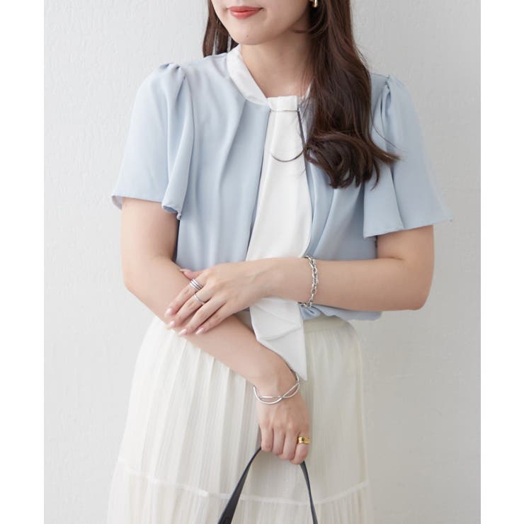 【Web限定】取り外し可能◎襟ぐりチャーム付きボウタイブラウス | NICE CLAUP / OLIVE des OLIVE　OUTLET | 詳細画像24 