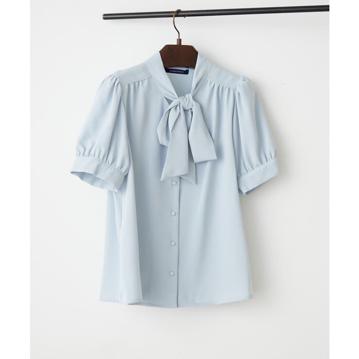 サックス | 【Web限定】リボンブラウス | NICE CLAUP / OLIVE des OLIVE　OUTLET