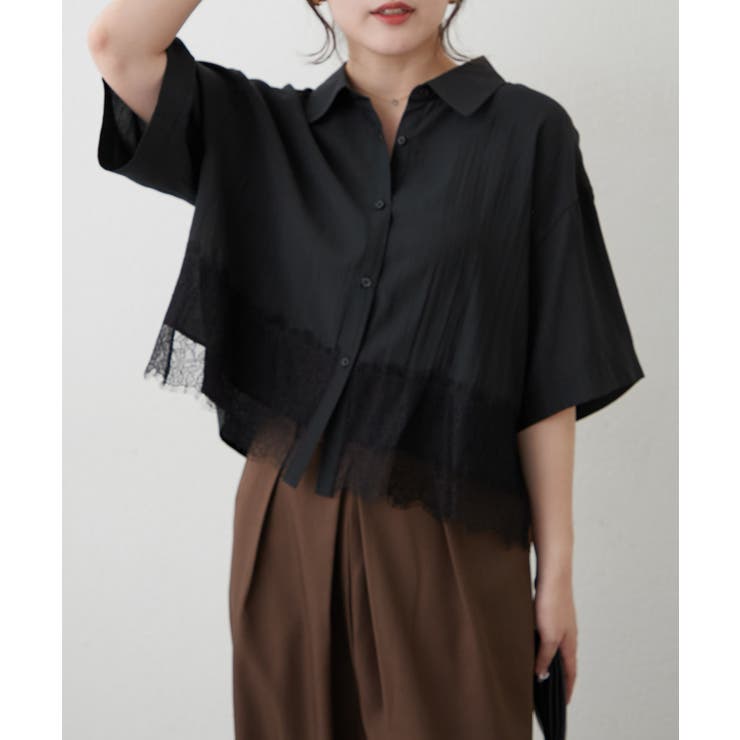 裾レースシャツ | RMAF　NICE CLAUP / OLIVE des OLIVE | 詳細画像20 