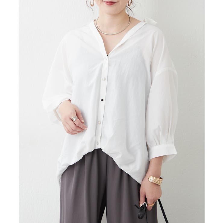 【オフィスコーデにも◎】多釦バックリボンたけのこブラウス | RMAF　NICE CLAUP / OLIVE des OLIVE | 詳細画像11 