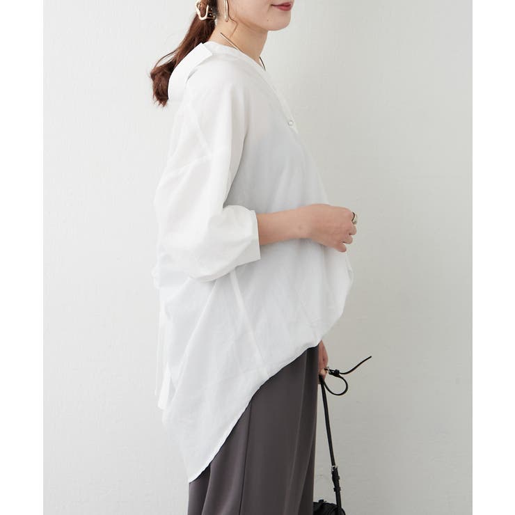 【オフィスコーデにも◎】多釦バックリボンたけのこブラウス | RMAF　NICE CLAUP / OLIVE des OLIVE | 詳細画像13 