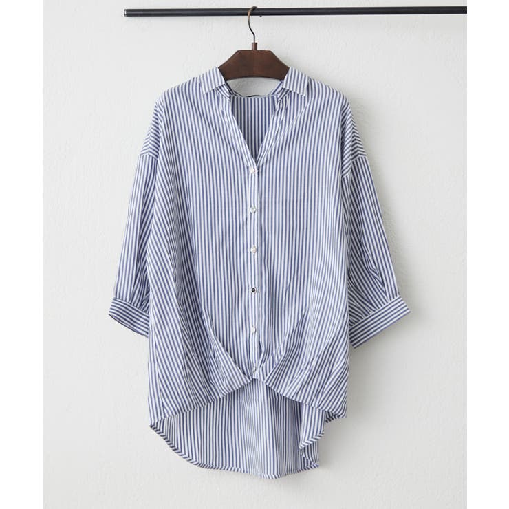 柄2 | 【オフィスコーデにも◎】多釦バックリボンたけのこブラウス | RMAF　NICE CLAUP / OLIVE des OLIVE