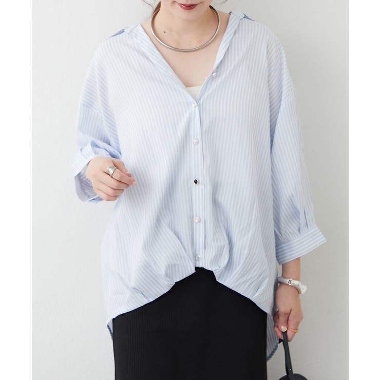 【オフィスコーデにも◎】多釦バックリボンたけのこブラウス | RMAF　NICE CLAUP / OLIVE des OLIVE | 詳細画像23 
