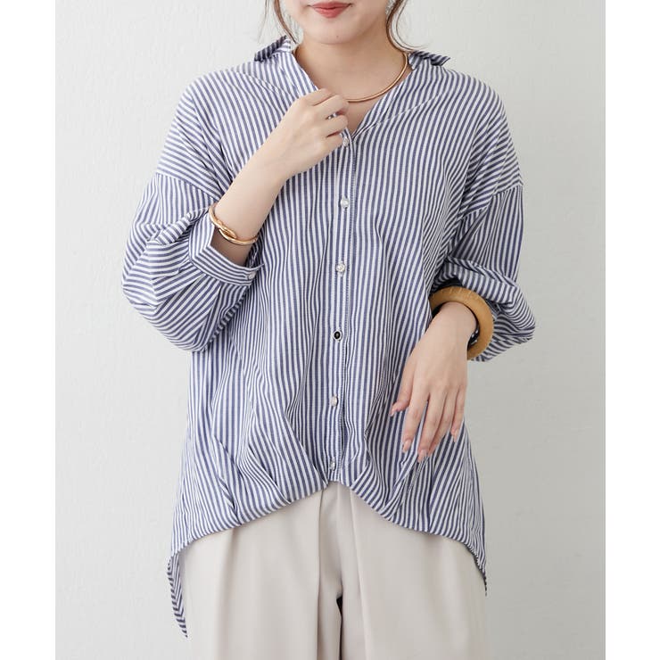 【オフィスコーデにも◎】多釦バックリボンたけのこブラウス | RMAF　NICE CLAUP / OLIVE des OLIVE | 詳細画像2 