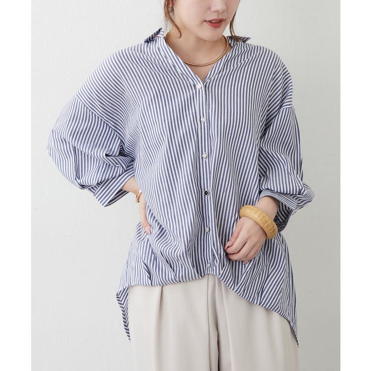 【オフィスコーデにも◎】多釦バックリボンたけのこブラウス | RMAF　NICE CLAUP / OLIVE des OLIVE | 詳細画像4 
