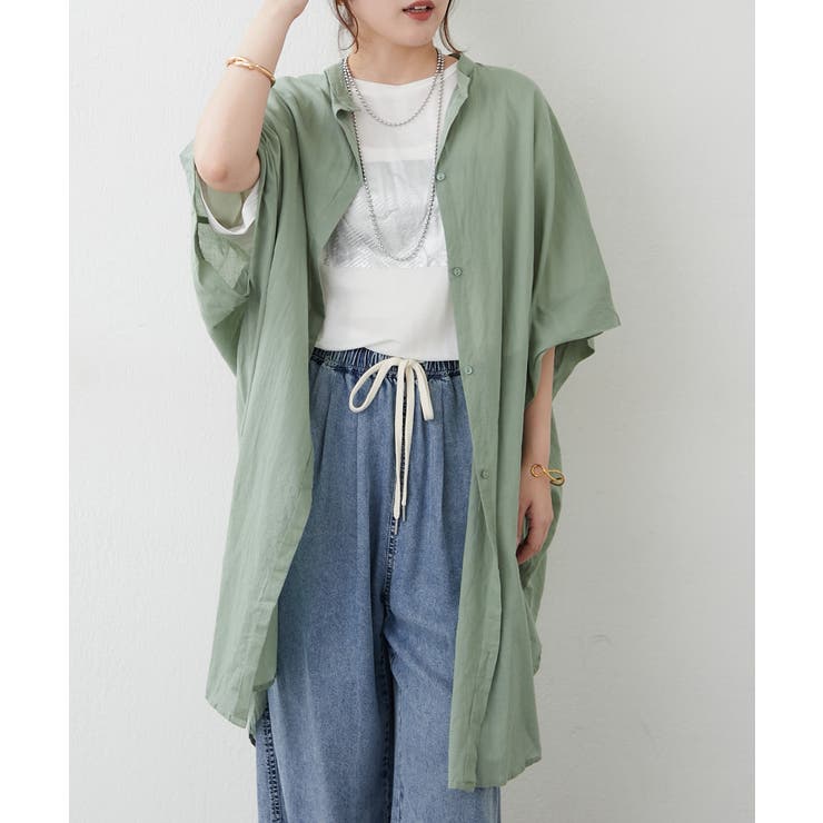 さらっと快適 体型カバー オーバーサイズワンピースブラウス | RMAF　NICE CLAUP / OLIVE des OLIVE | 詳細画像16 