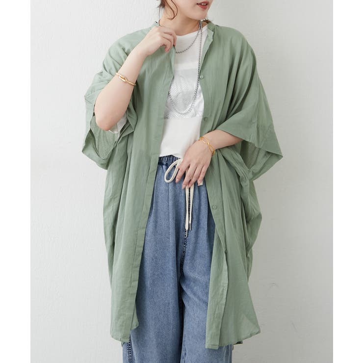 さらっと快適 体型カバー オーバーサイズワンピースブラウス | RMAF　NICE CLAUP / OLIVE des OLIVE | 詳細画像17 