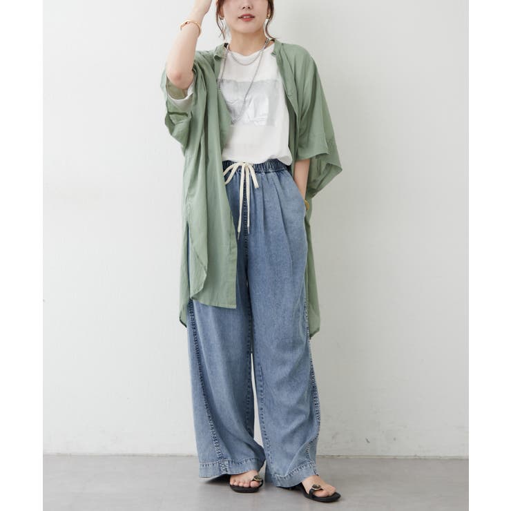 さらっと快適 体型カバー オーバーサイズワンピースブラウス | RMAF　NICE CLAUP / OLIVE des OLIVE | 詳細画像18 