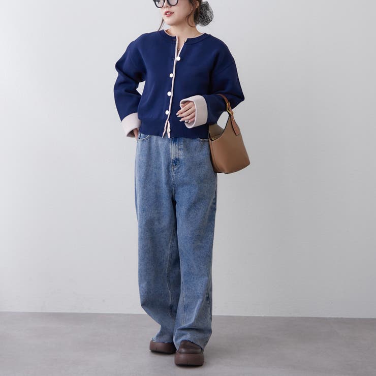 配色カーディガン | RMAF　NICE CLAUP / OLIVE des OLIVE | 詳細画像10 