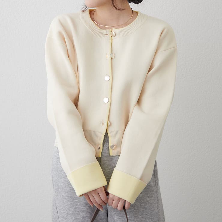 配色カーディガン | RMAF　NICE CLAUP / OLIVE des OLIVE | 詳細画像14 