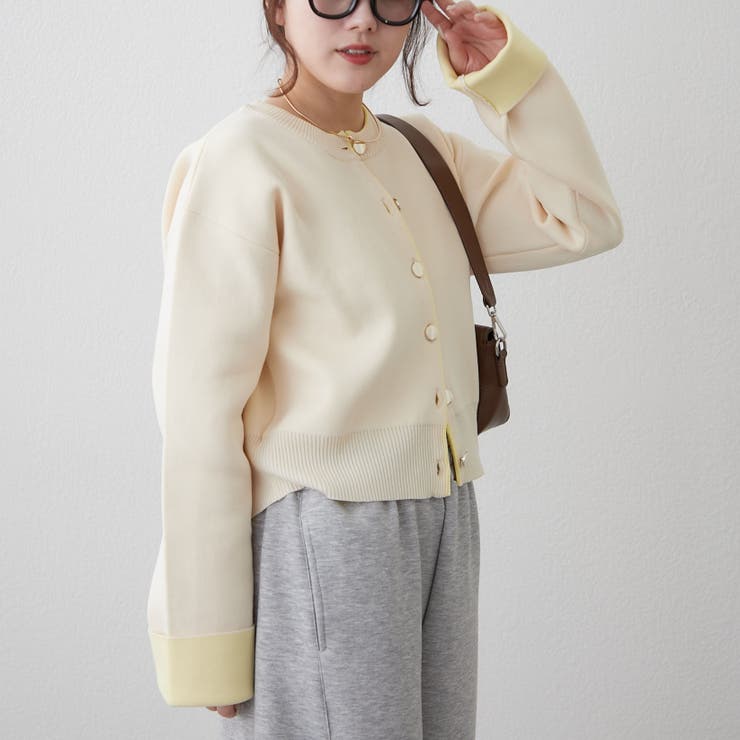 配色カーディガン | RMAF　NICE CLAUP / OLIVE des OLIVE | 詳細画像17 