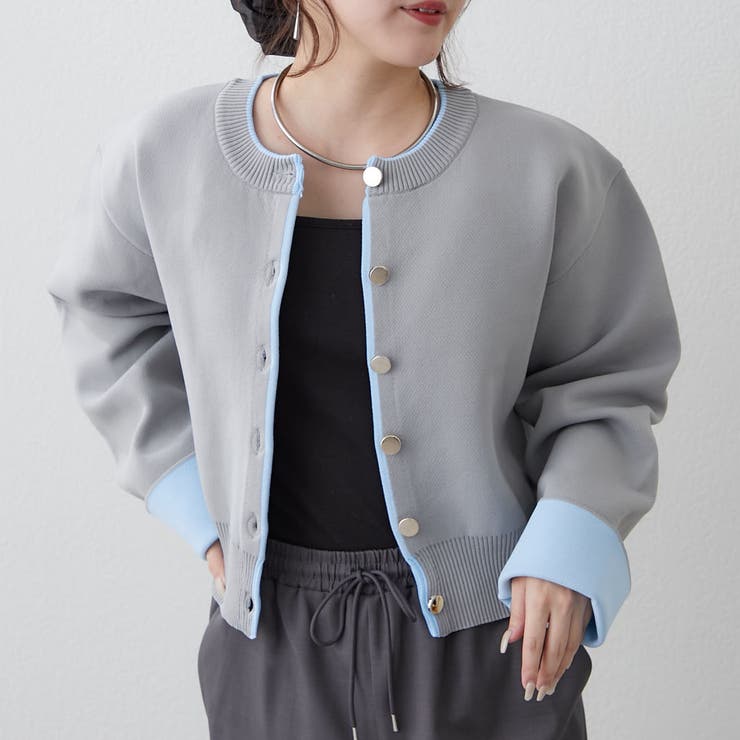 配色カーディガン | RMAF　NICE CLAUP / OLIVE des OLIVE | 詳細画像22 