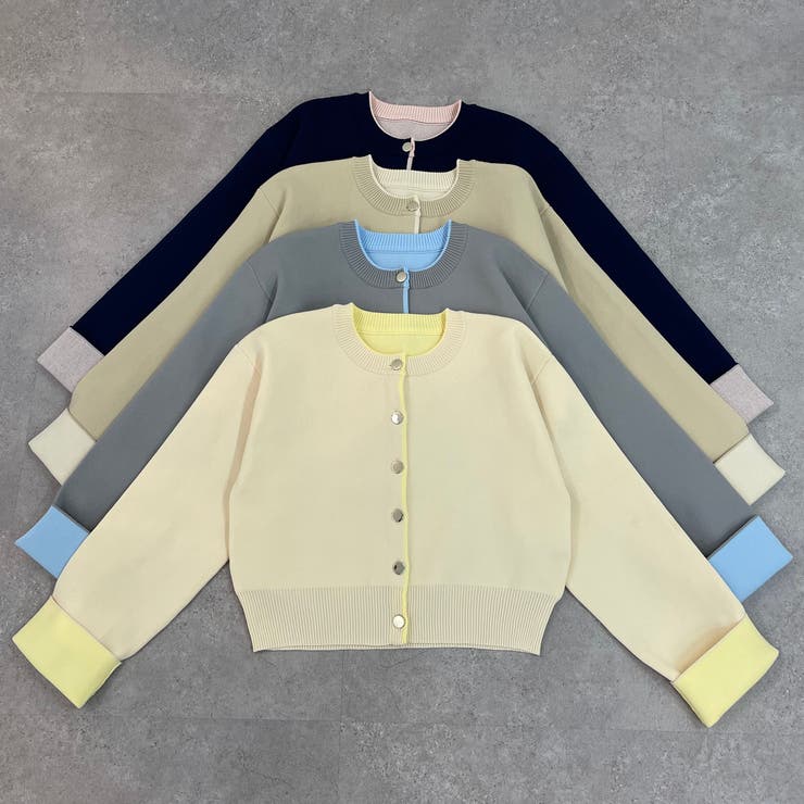 配色カーディガン | RMAF　NICE CLAUP / OLIVE des OLIVE | 詳細画像42 