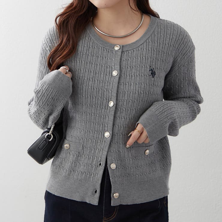 【POLO】ケーブルカーディガン | RMAF　NICE CLAUP / OLIVE des OLIVE | 詳細画像1 