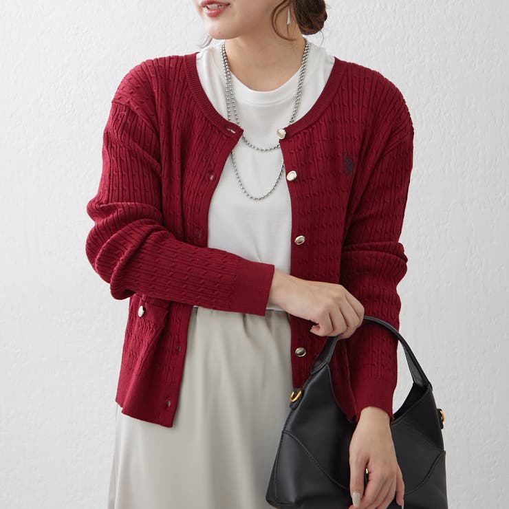 【U.S. POLO ASSN. ×RMAF】ケーブルカーディガン | RMAF　NICE CLAUP / OLIVE des OLIVE | 詳細画像34 