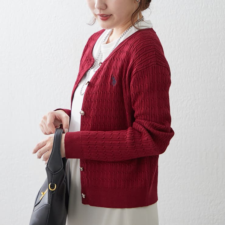 【U.S. POLO ASSN. ×RMAF】ケーブルカーディガン | RMAF　NICE CLAUP / OLIVE des OLIVE | 詳細画像35 