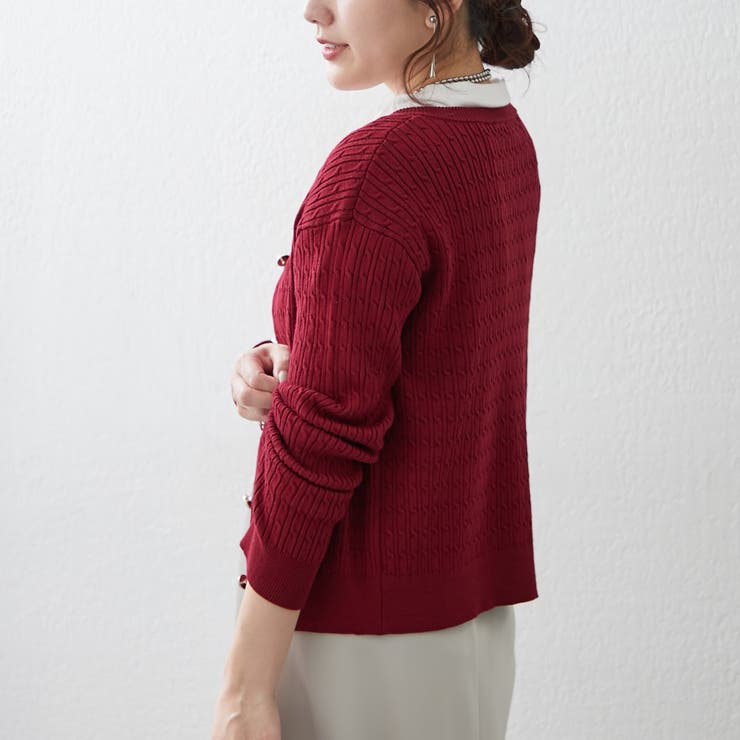 【U.S. POLO ASSN. ×RMAF】ケーブルカーディガン | RMAF　NICE CLAUP / OLIVE des OLIVE | 詳細画像36 