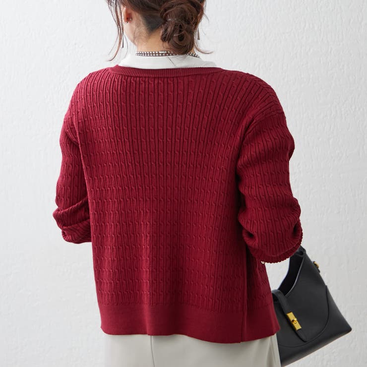 【U.S. POLO ASSN. ×RMAF】ケーブルカーディガン | RMAF　NICE CLAUP / OLIVE des OLIVE | 詳細画像37 