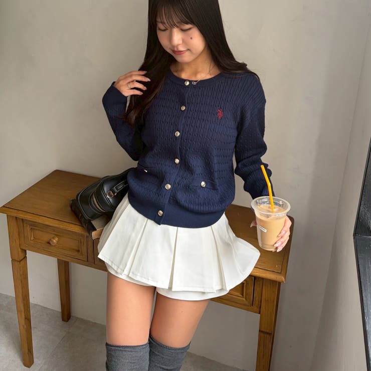 【U.S. POLO ASSN. ×RMAF】ケーブルカーディガン | RMAF　NICE CLAUP / OLIVE des OLIVE | 詳細画像38 