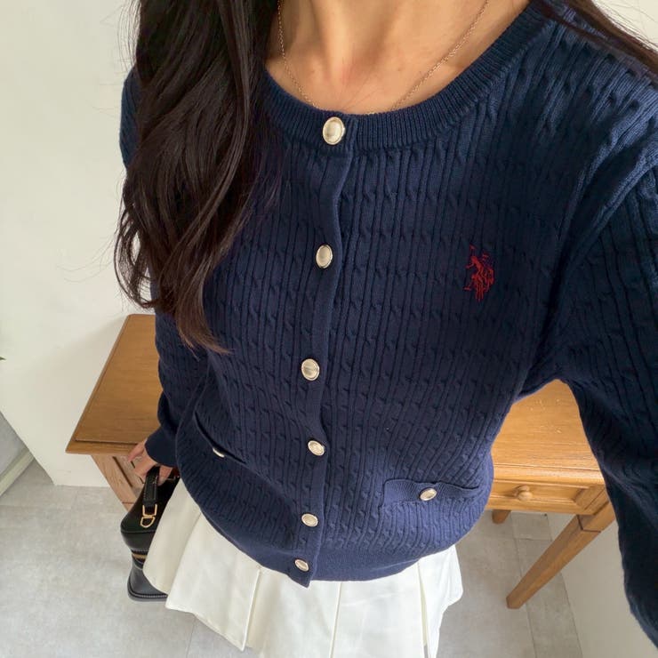 【U.S. POLO ASSN. ×RMAF】ケーブルカーディガン | RMAF　NICE CLAUP / OLIVE des OLIVE | 詳細画像39 