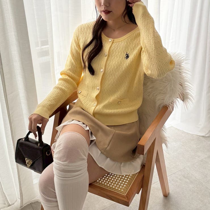 【U.S. POLO ASSN. ×RMAF】ケーブルカーディガン | RMAF　NICE CLAUP / OLIVE des OLIVE | 詳細画像52 