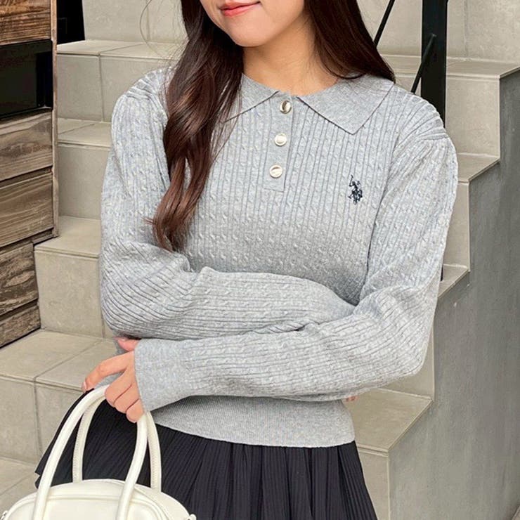 グレー | 【POLO】ケーブルポロ | RMAF　NICE CLAUP / OLIVE des OLIVE