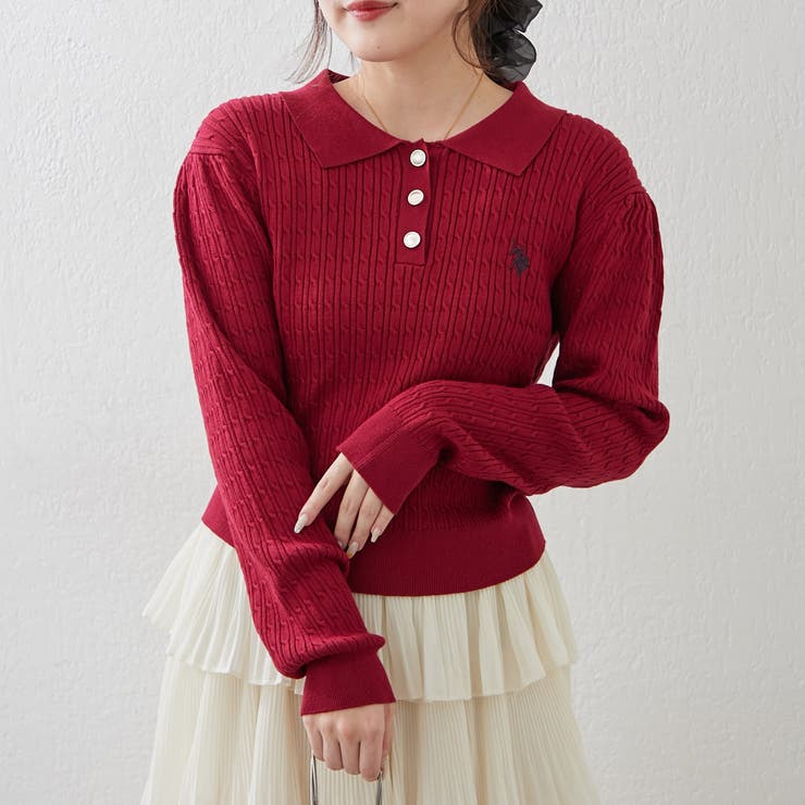 ボルドー | 【U.S. POLO ASSN. ×RMAF】ケーブルポロ | RMAF　NICE CLAUP / OLIVE des OLIVE