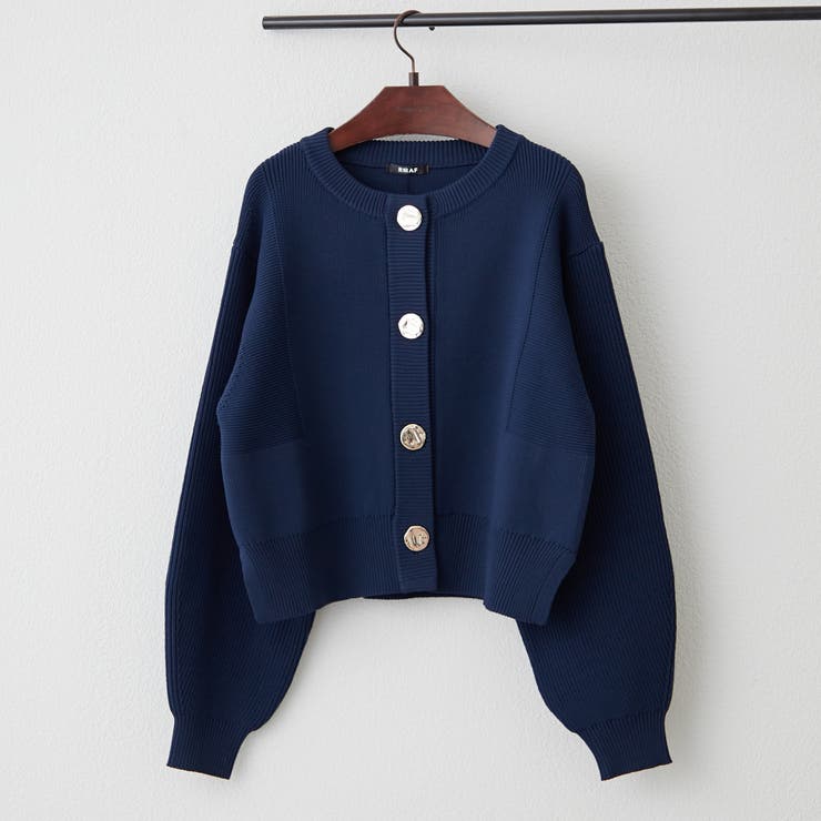 ネイビー | 【選べるデザイン】アソートデザイン釦カーディガン | RMAF　NICE CLAUP / OLIVE des OLIVE
