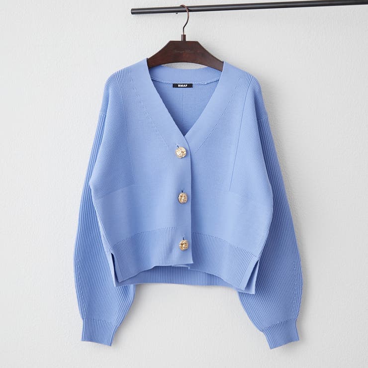 ブルー | 【選べるデザイン】アソートデザイン釦カーディガン | RMAF　NICE CLAUP / OLIVE des OLIVE