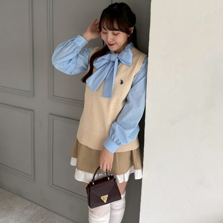 【U.S. POLO ASSN. ×RMAF】M/L展開 スクールベスト | RMAF　NICE CLAUP / OLIVE des OLIVE | 詳細画像9 