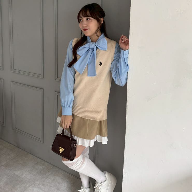 【U.S. POLO ASSN. ×RMAF】M/L展開 スクールベスト | RMAF　NICE CLAUP / OLIVE des OLIVE | 詳細画像6 