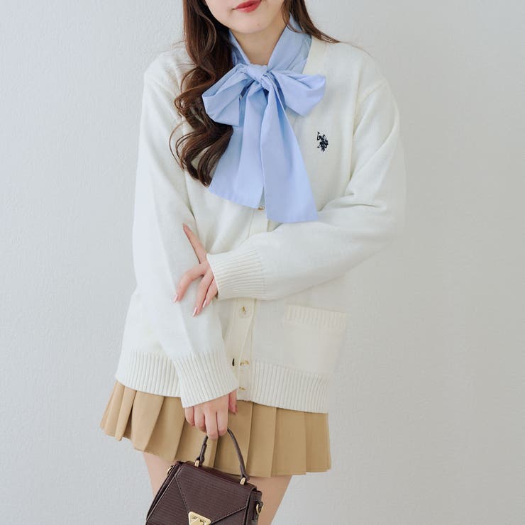 【U.S. POLO ASSN. ×RMAF】スクールカーディガン | RMAF　NICE CLAUP / OLIVE des OLIVE | 詳細画像2 